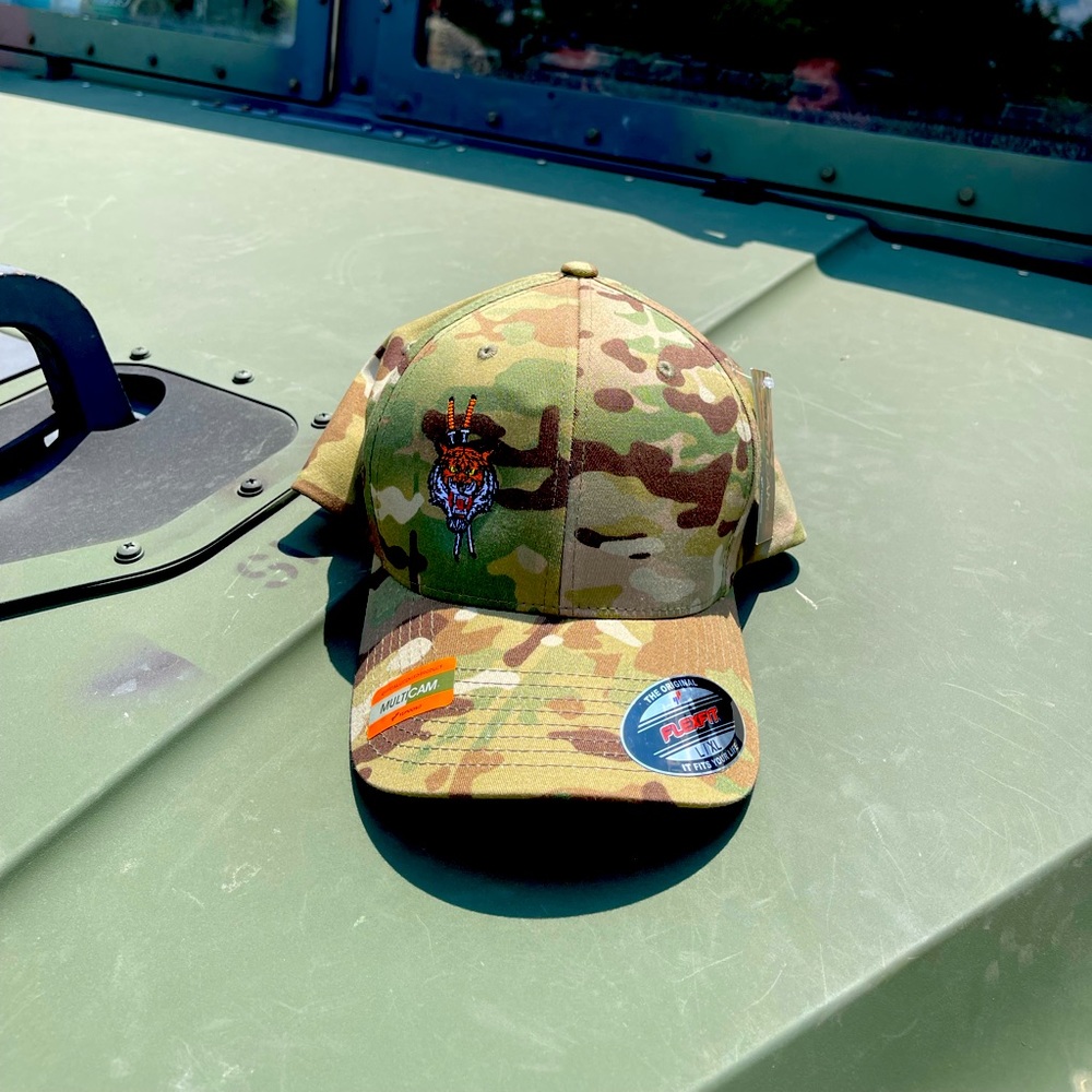 Trimm Tactical fitted baseball cap. Large to X-Large 7 ¼ to 7 ⅝. Multicam.